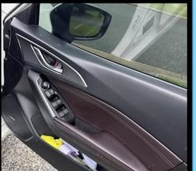 Glossy car paintwork and door after ceramic coating